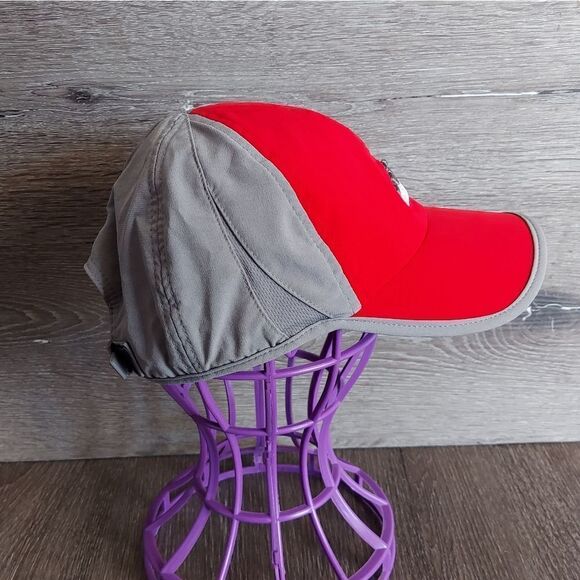 Adidas Adizero Red Gray Lightweight Hat OSFA - Picture 5 of 8